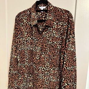 Nine West Leopard Print Blouse